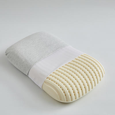 2024新款 全棉乳胶蛋糕枕 枕头枕芯 60x38cm【一对】 乳胶蛋糕枕-浅灰