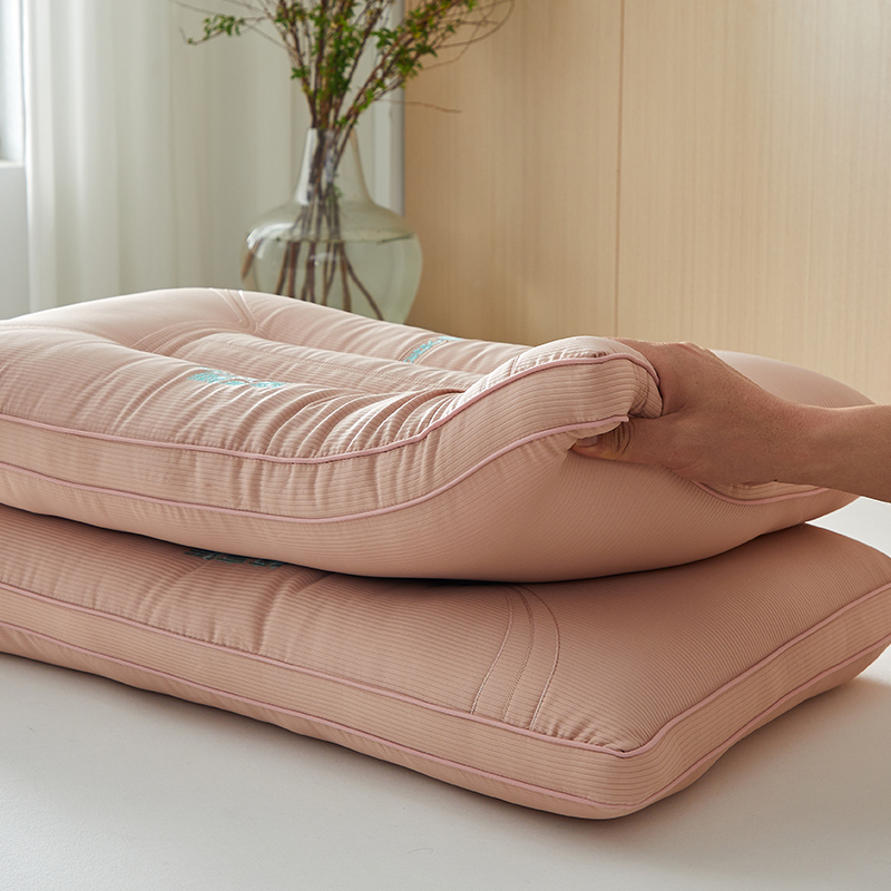 2024新款植享睡护颈枕 枕头枕芯 48*74cm 植享睡护颈枕-粉色【一对】