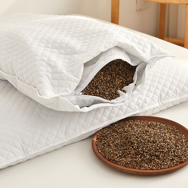 2024新款天然纯荞麦枕 枕头枕芯 【一对装】 天然纯荞麦枕-大号40x70cm