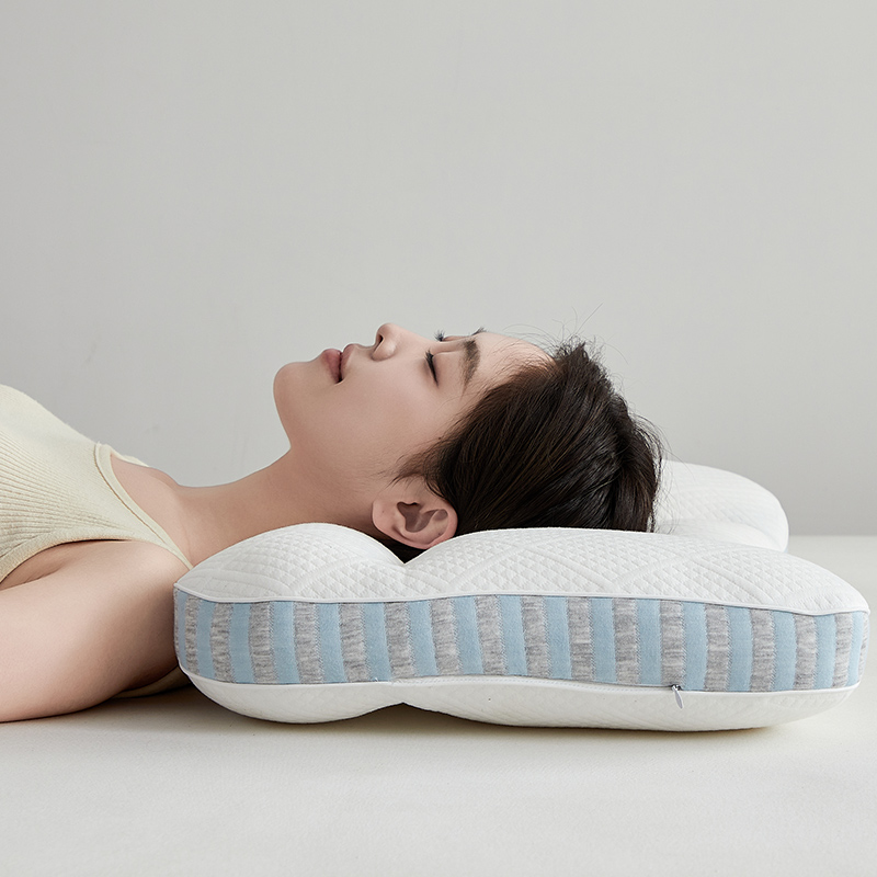 2024新款spa护颈枕 枕头枕芯 42*65cm spa护颈枕-蓝边【一对】