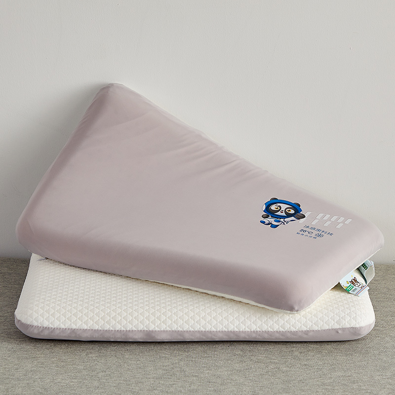 2024新款儿童凉感乳胶面包枕 枕头枕芯 30*50cm 儿童凉感乳胶枕-科技灰【单只】
