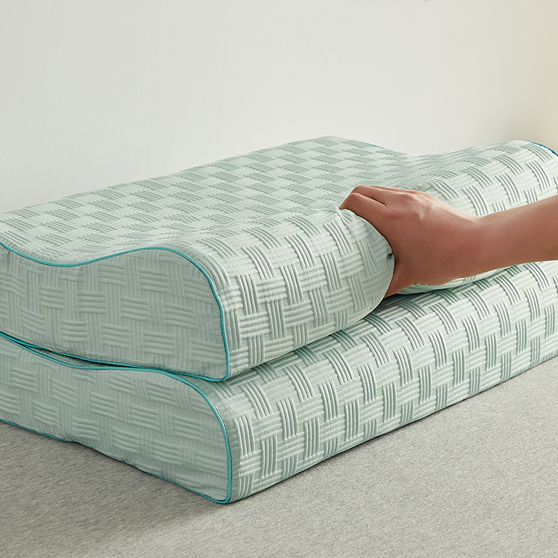2024新款华夫格乳胶枕 枕头枕芯 40*60*10-12cm 华夫格乳胶枕/平面绿【单只】