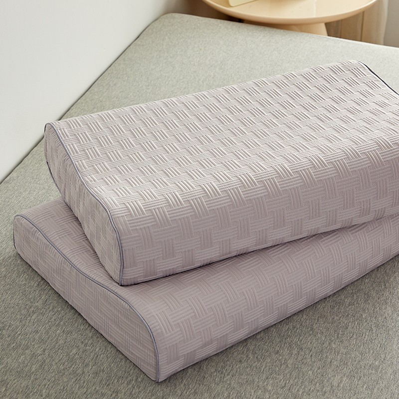 2024新款华夫格乳胶枕 枕头枕芯 40*60*10-12cm 华夫格乳胶枕/平面灰【一对】