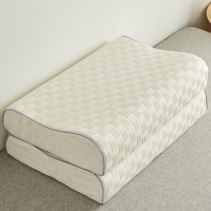 2024新款华夫格乳胶枕 枕头枕芯 40*60*10-12cm 华夫格乳胶枕/颗粒白【一对】