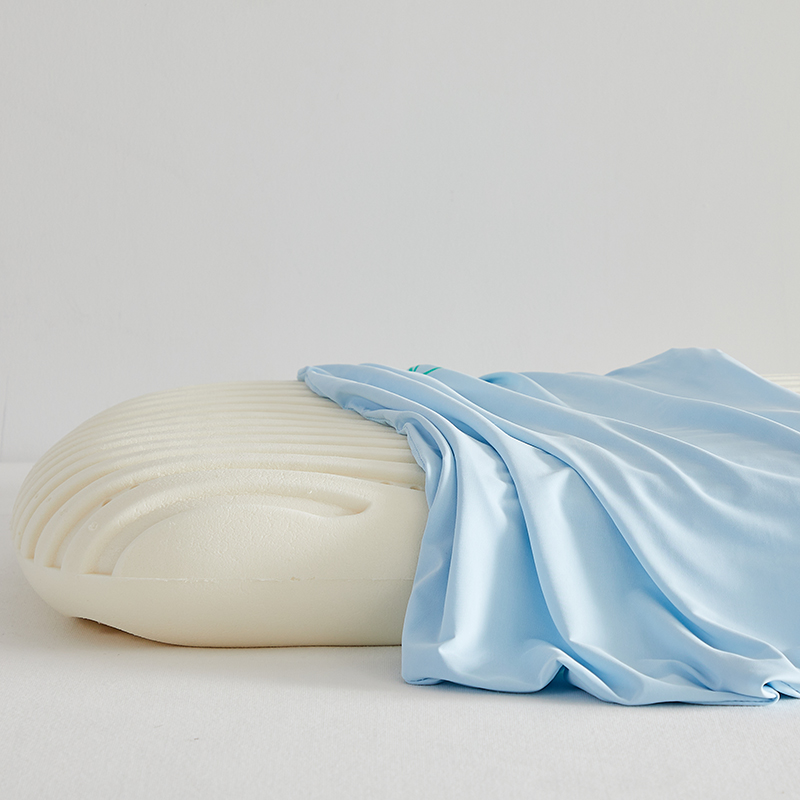 2024新款凉感乳胶蛋糕枕 枕头枕芯 40*60*10cm 凉感乳胶蛋糕枕-蓝色【单只】