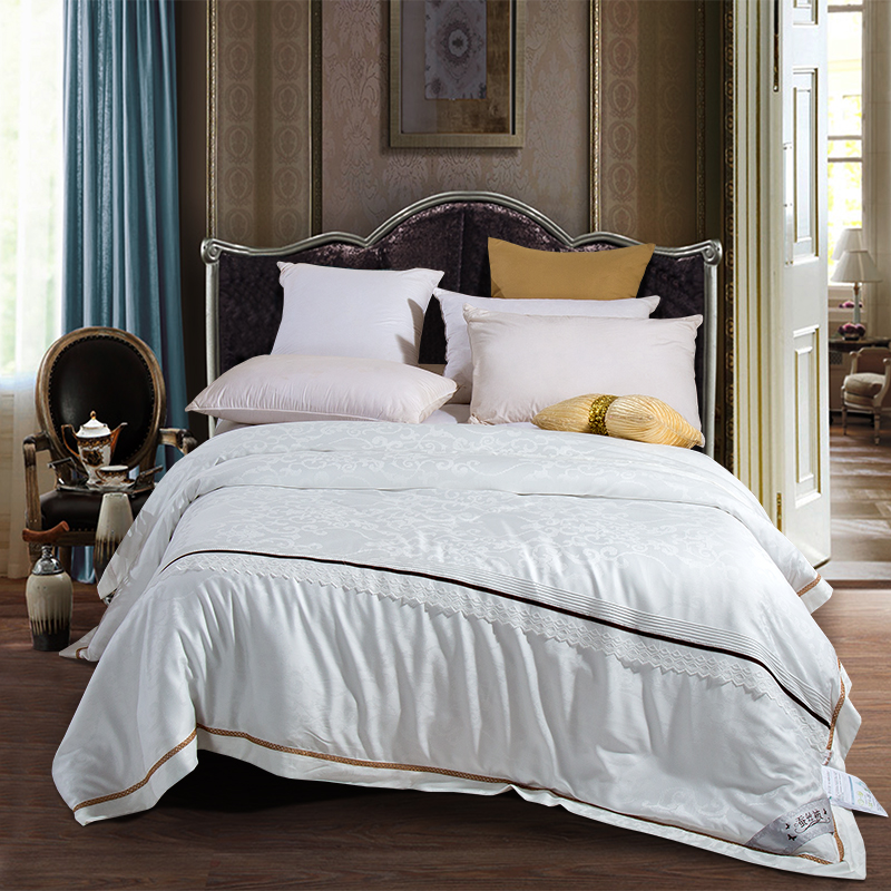 【倔老头蚕丝被】—·蕾丝款活里活套 16个被角带可拆洗私人定制(包过