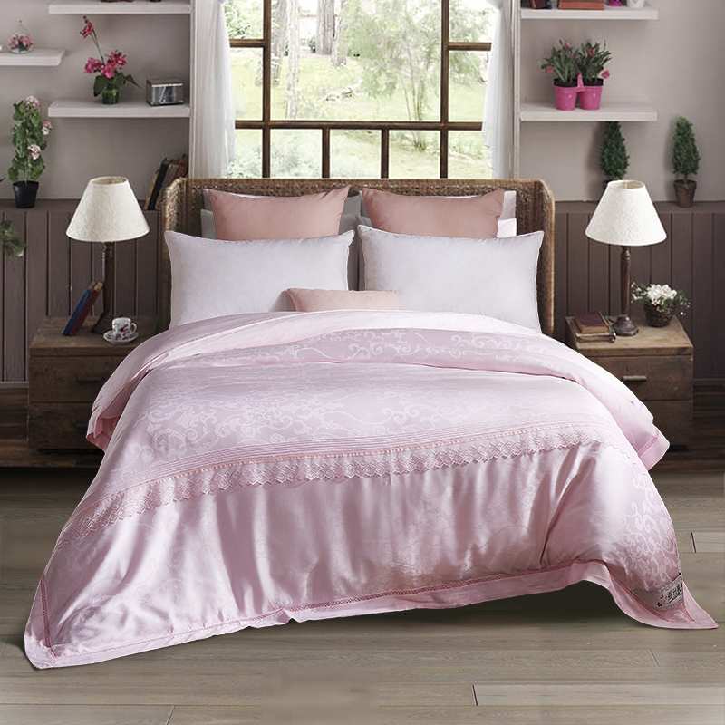 【倔老头蚕丝被】—·蕾丝款活里活套 16个被角带可拆洗私人定制(包过