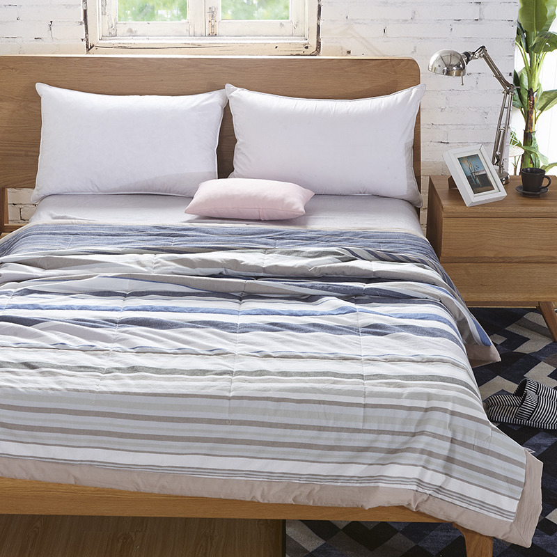 【银拾囯际家纺*倔老头蚕丝】2017全棉水洗棉夏被 空调被可水洗 150