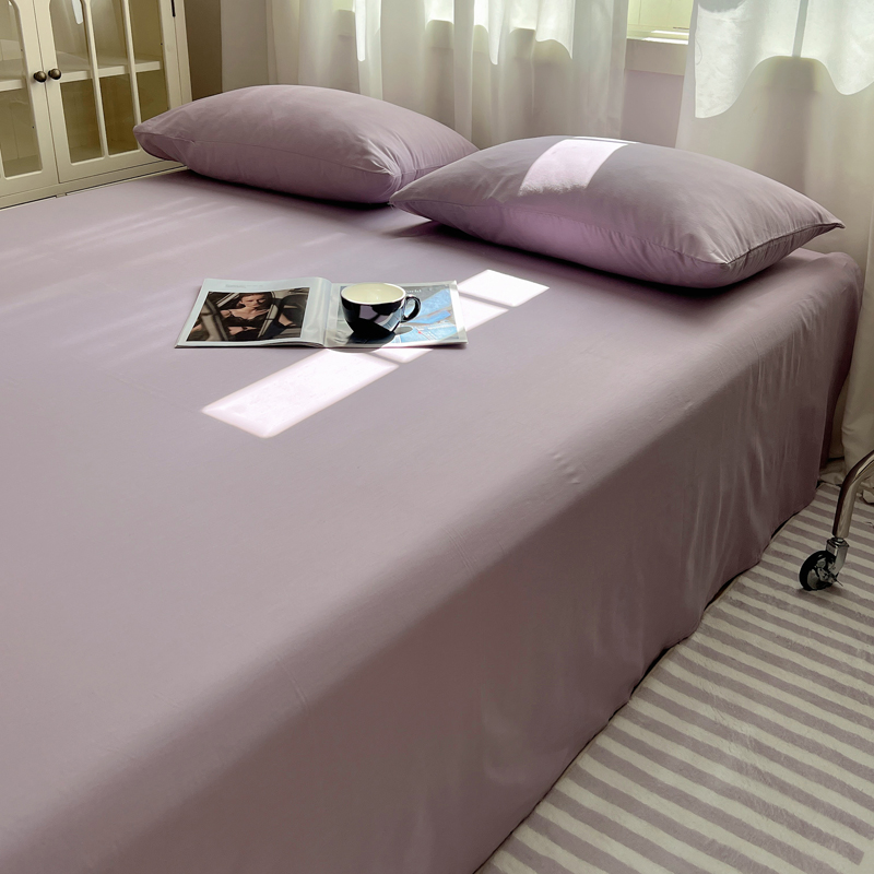 2024新款全棉纯色单品系列-床单 160cmx230cm单床单 紫色