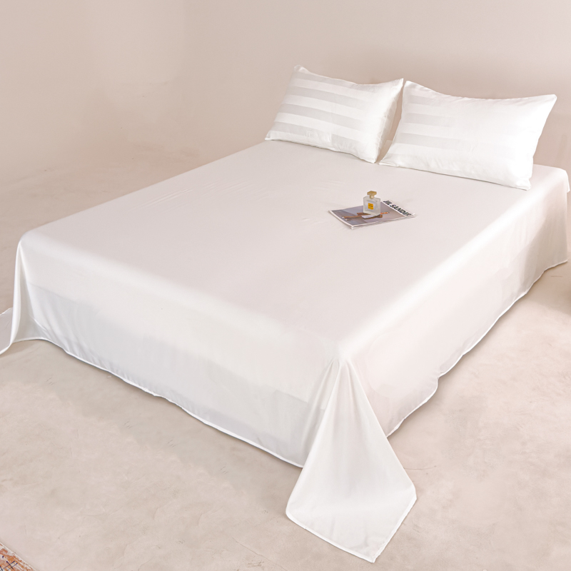 2024新款水洗真丝单品床单 160cmx230cm单床单 白色