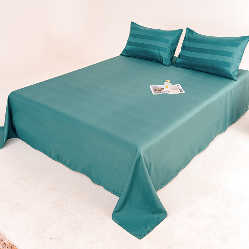2024新款水洗真丝单品床单 160cmx230cm单床单 绿色