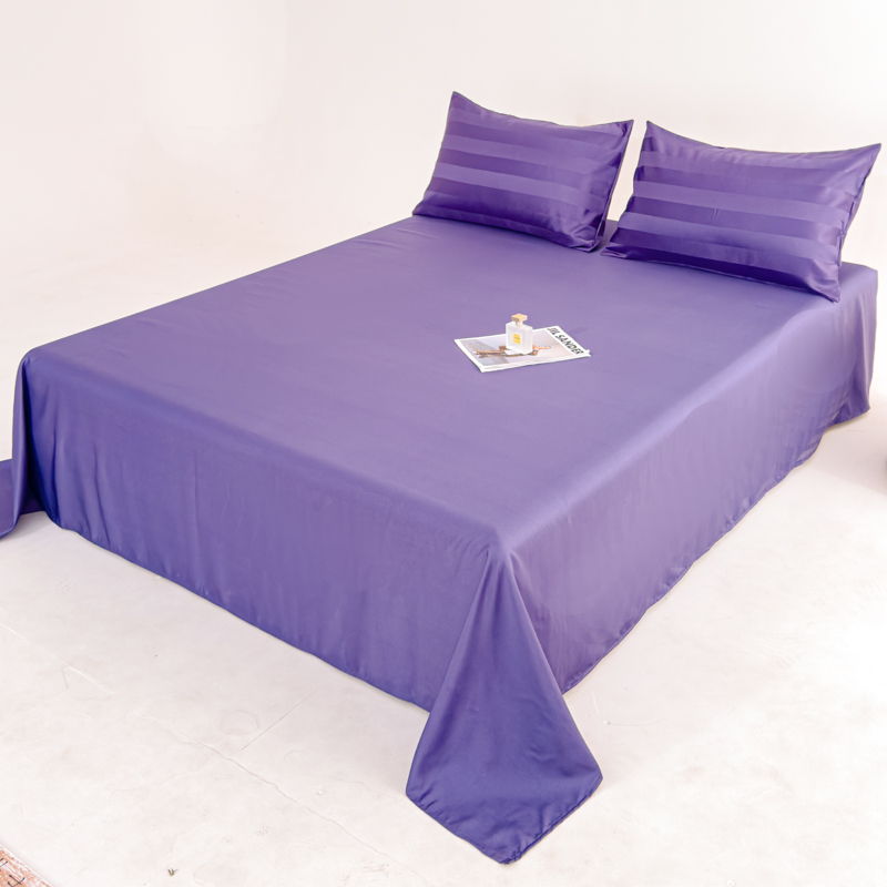 2024新款水洗真丝单品床单 160cmx230cm单床单 紫色