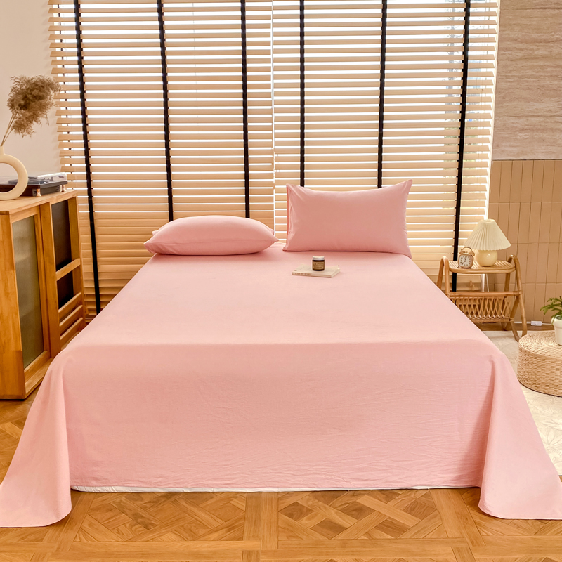 2024新款A类全棉色织水洗棉床单 单品系列（支持一件代发） 120*230cm单床单 香叶粉
