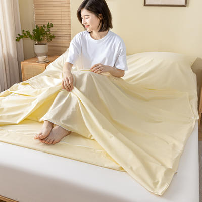 2023新款全棉隔脏旅行酒店睡袋系列 茉莉黄80*210cm