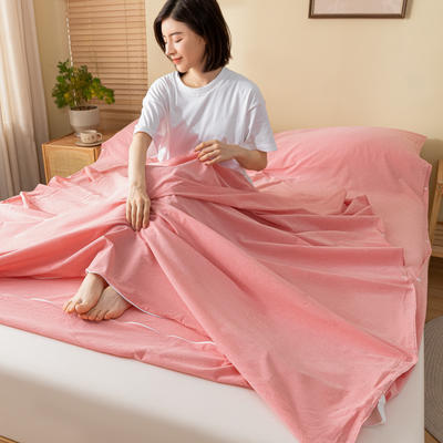 2023新款全棉隔脏旅行酒店睡袋系列 蔷薇粉80*210cm