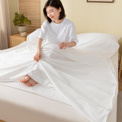 2023新款全棉隔脏旅行酒店睡袋系列 山茶白80*210cm