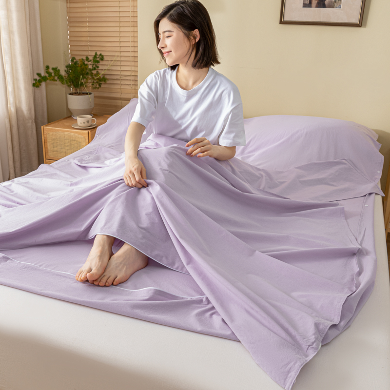 2023新款全棉隔脏旅行酒店睡袋系列 山梗紫80*210cm