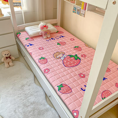 2023新款学生宿舍专用全棉印花床垫床褥 1.2x1.9m 草莓甜心