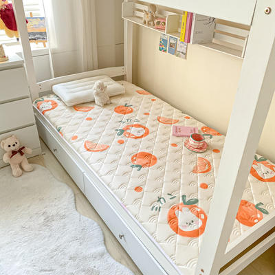 2023新款学生宿舍专用全棉印花床垫床褥 1.2x1.9m 桔子兔