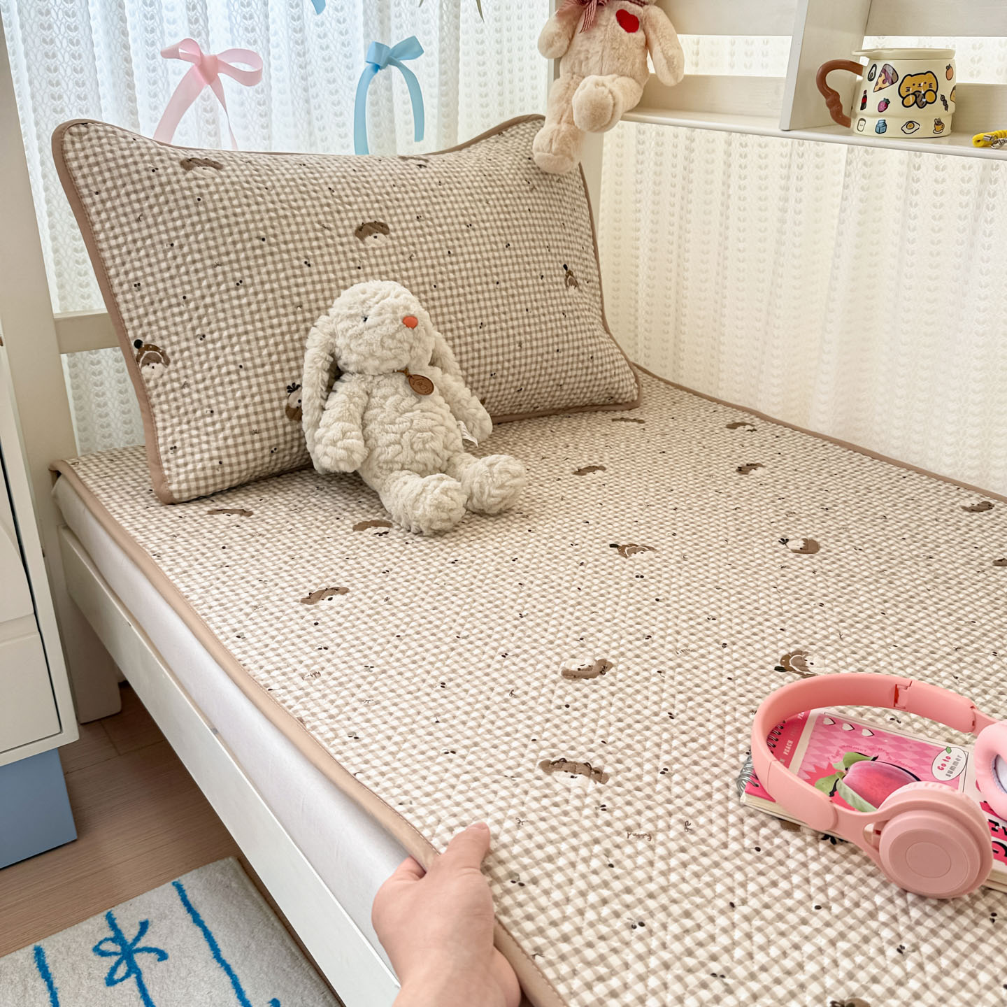 2025新款学生床全棉夹棉平铺床盖