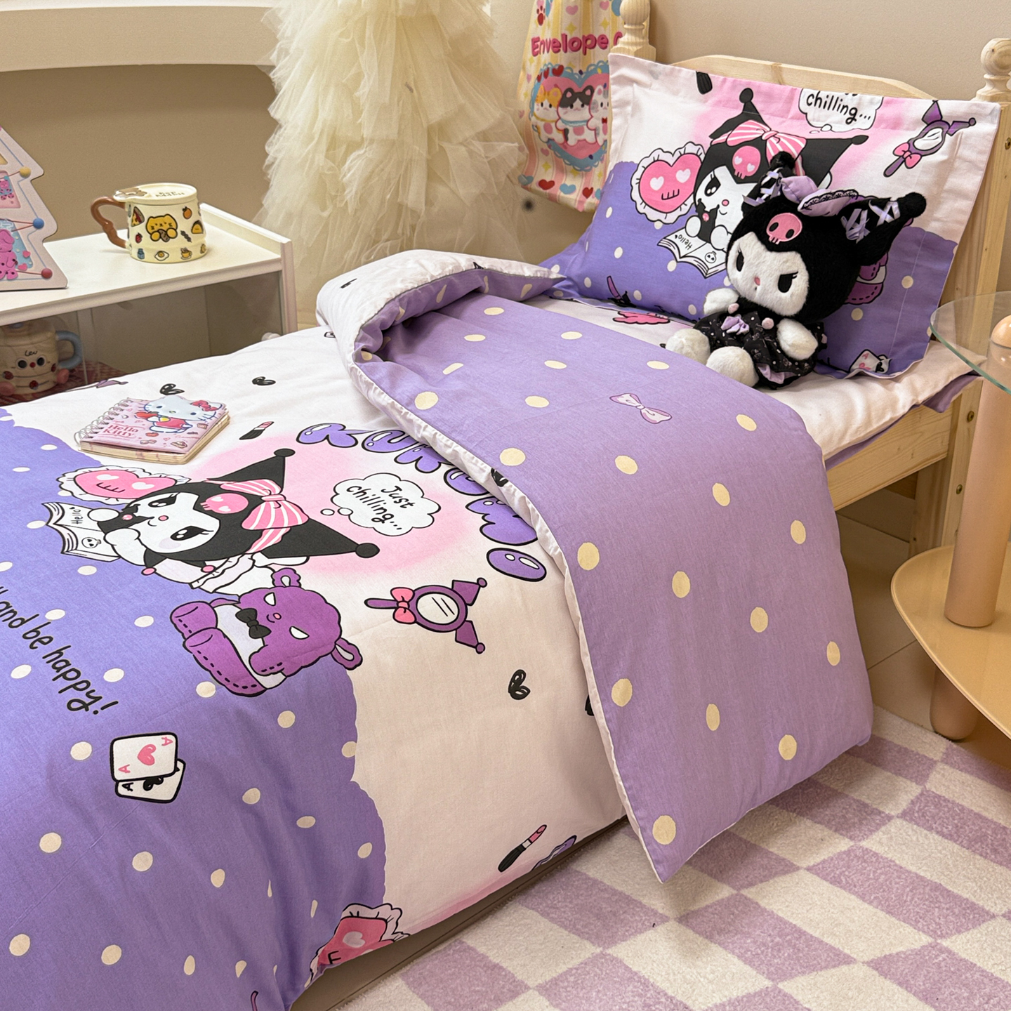 2025新款全棉三丽鸥花型幼儿园套件三件套六件套