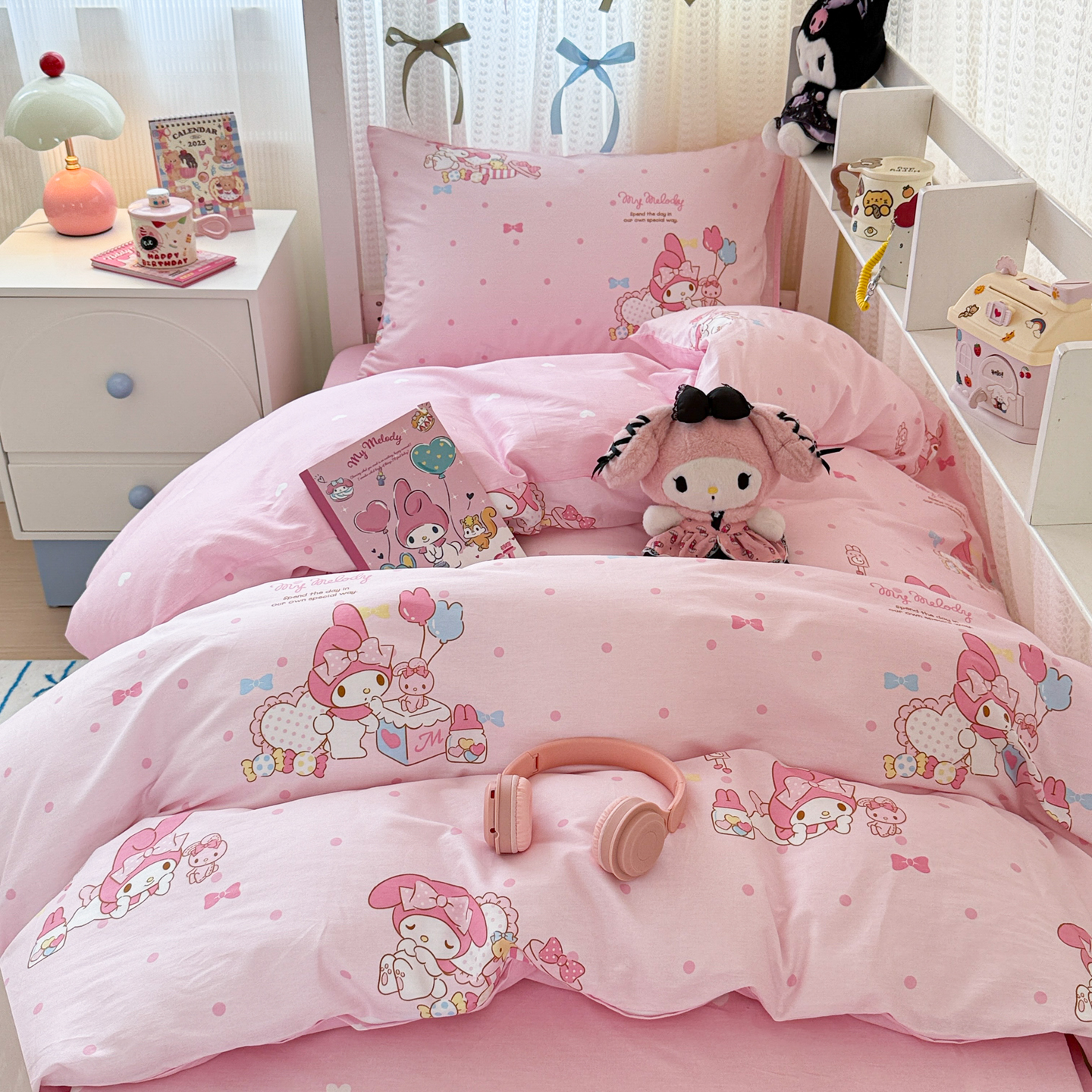 2025新款40支13070全棉斜纹三丽鸥系列三件套四件套