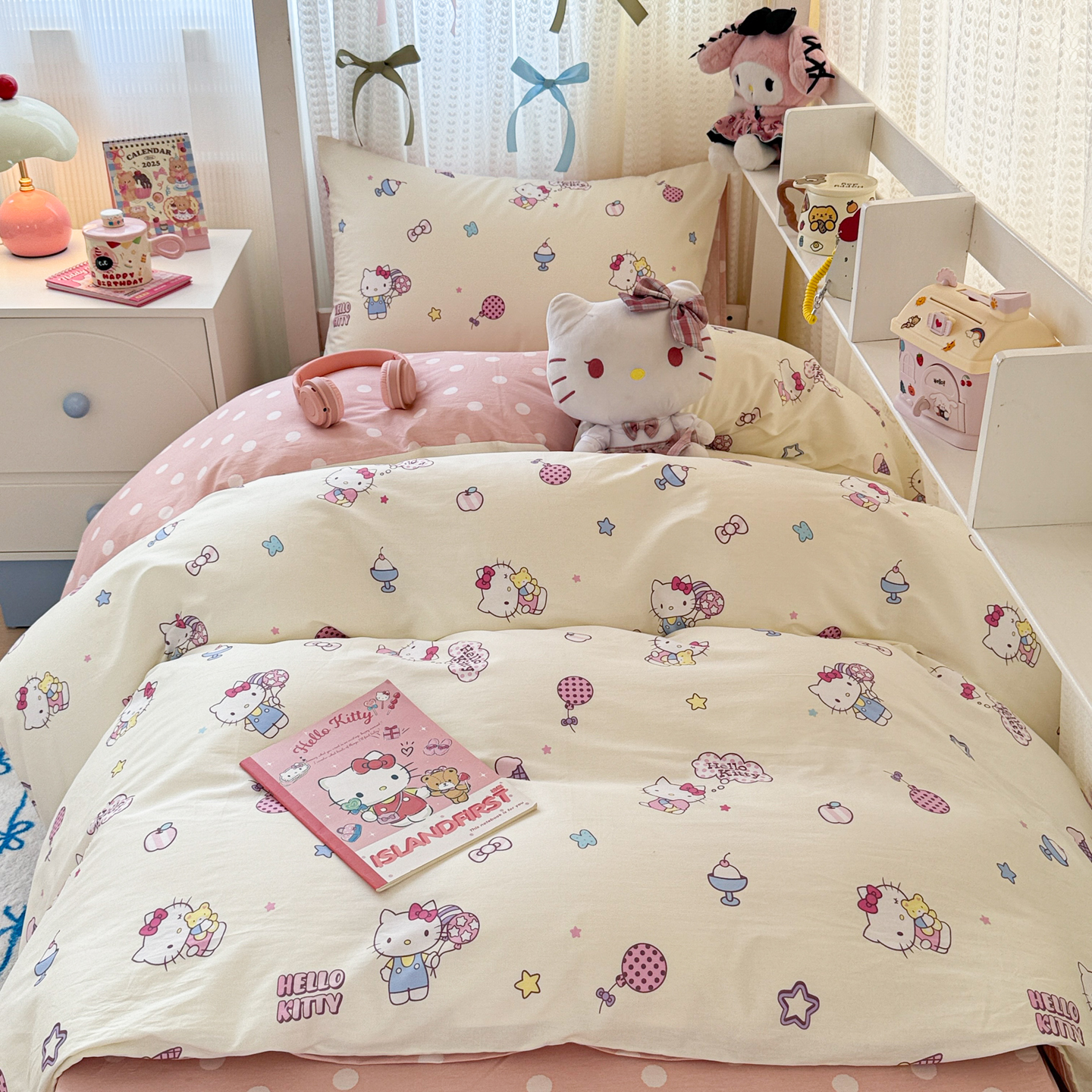 2025新款40支13070全棉斜纹三丽鸥系列三件套四件套