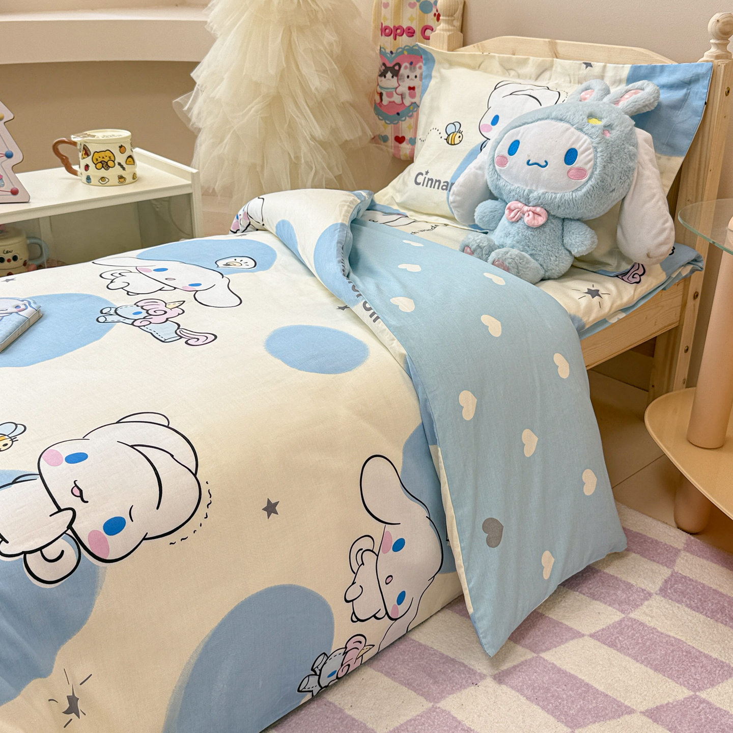 2025新款全棉三丽鸥花型幼儿园套件三件套六件套