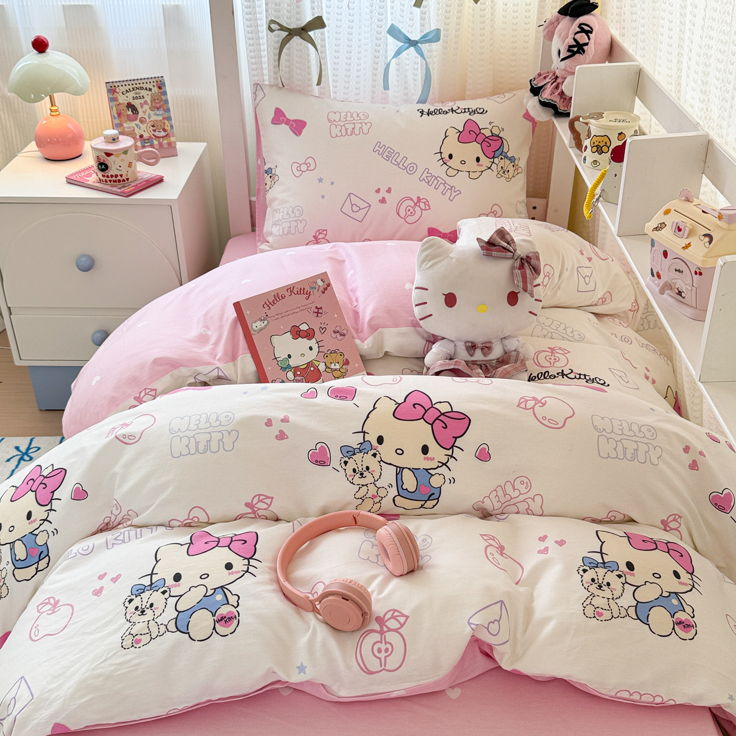 2025新款40支13070全棉斜纹三丽鸥系列三件套四件套