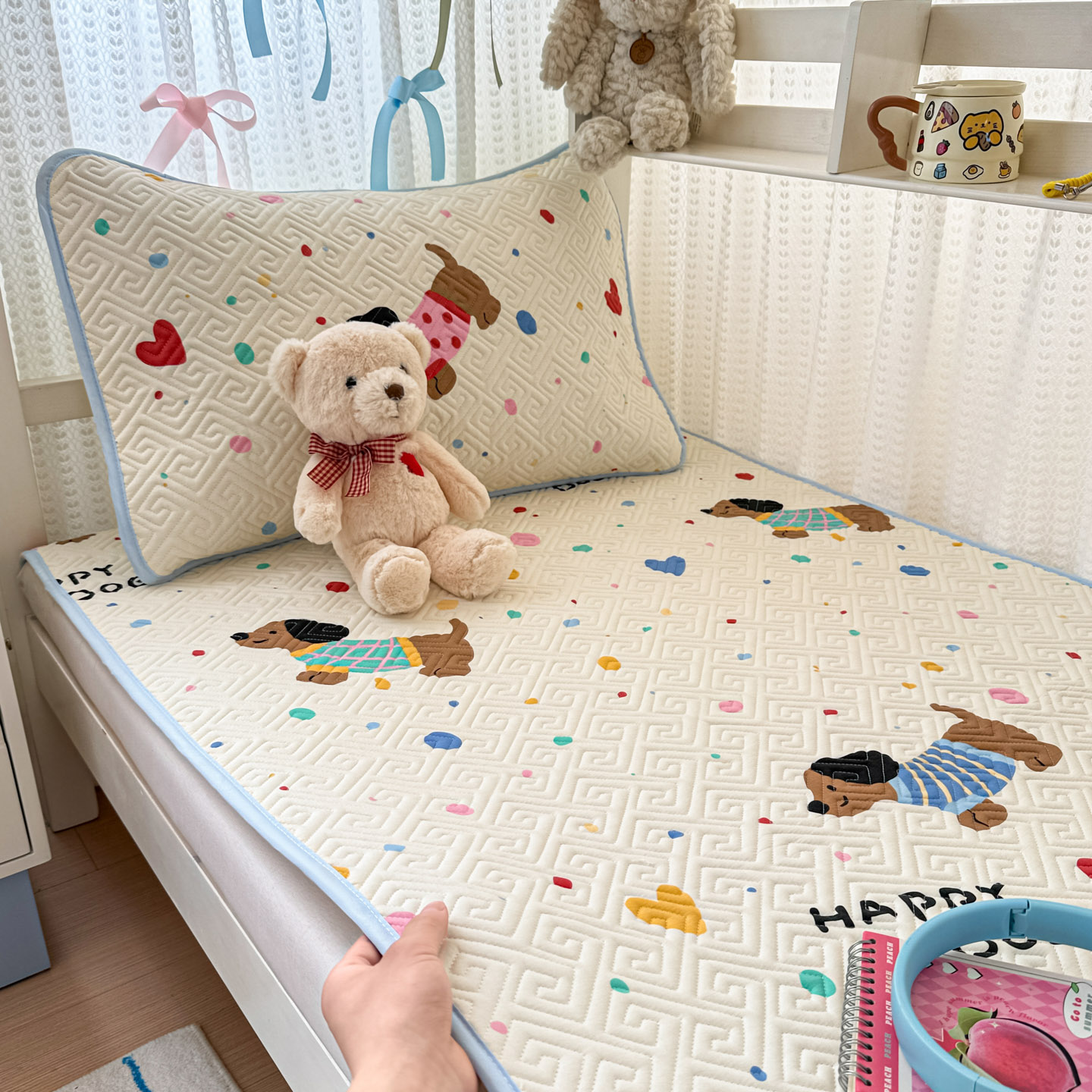 2025新款学生床全棉夹棉平铺床盖