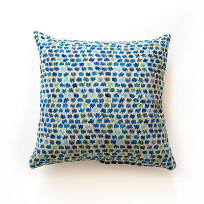 2023新款摩洛哥色织蓝色系列抱枕 单枕套 林赛E（45x45cm）