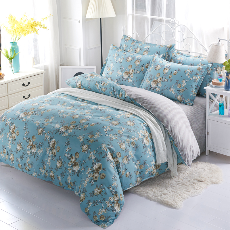 诚群家纺 芦荟棉化纤四件套