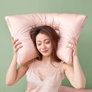 2022新款蚕丝乳胶枕头柔软丝滑单人护颈椎助眠枕芯不易塌陷不易变形 粉色（900克）