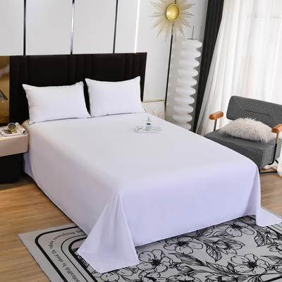 2023新款亲肤水洗棉纯色系列单床单风格一 120*210cm单床单 纯白