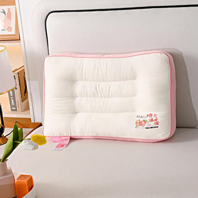 2022新款全棉护颈枕头枕芯系列--淘气满满 粉色