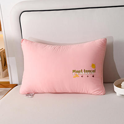 2022新款全棉羽丝绒枕头枕芯系列--柠小蒙 粉色