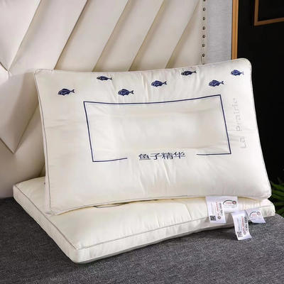 2022新款全棉刺绣枕枕头枕芯 48x74cm白色