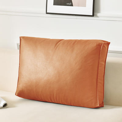 2022新款科技布立体款式沙发靠枕护腰靠垫榻榻米软包飘窗客厅垫背 60*45*12cm 炫力橙