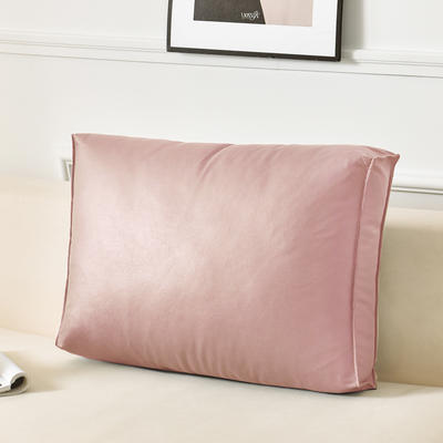 2022新款科技布立体款式沙发靠枕护腰靠垫榻榻米软包飘窗客厅垫背 60*45*12cm 胭脂粉
