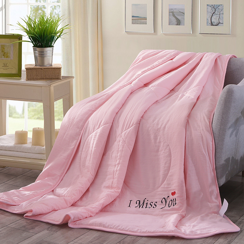 纯贝家纺 2018纯色水洗棉夏被