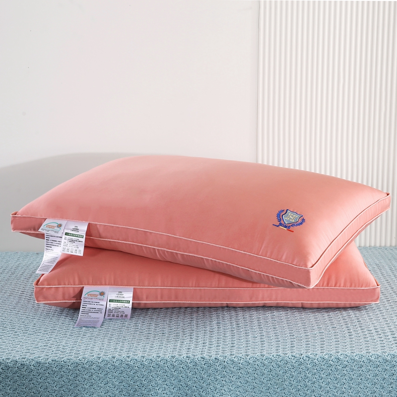 2022新款60S全棉抗菌枕-H系列 低枕--H 豆沙