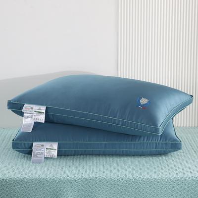 2022新款60S全棉抗菌枕-H系列 低枕--H 蓝
