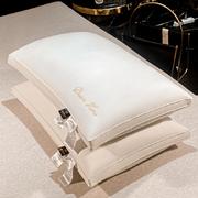 2022新款希尔顿酒店款刺绣枕枕头枕芯系列 低枕--金色刺绣