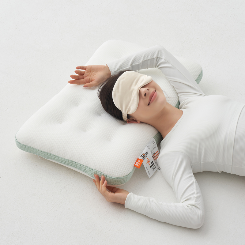 2024新款3D科技水洗低枕头枕芯  枕头枕芯48*74cm 48*74cm/只 绿色边/只