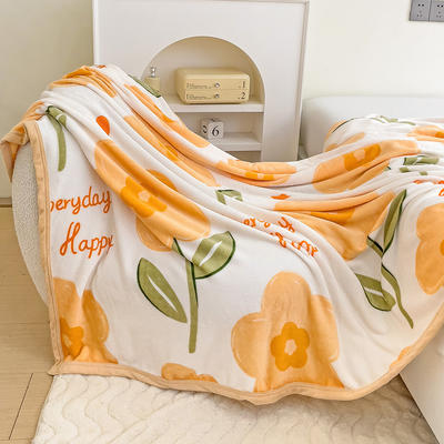 2023新款印花系列毛毯-法兰绒 150*200cm 法兰绒-向阳花