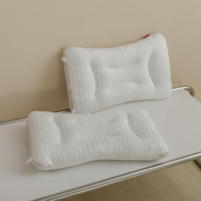 2022新款SPA按摩针织枕针织棉护颈枕枕头枕芯 针织护颈枕-粉色（40*60  ）