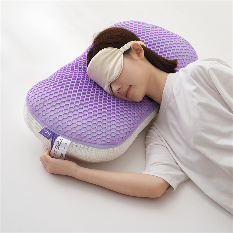 2023新款TEP深睡蜂巢枕 枕头枕芯 紫色48*74cm/只