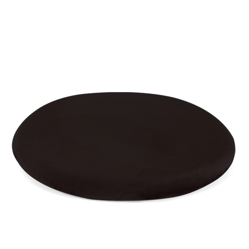 新款小圆垫记忆棉坐垫海绵椅子垫防滑红木圆凳子圆形实木椅垫 直径33cm 黑色