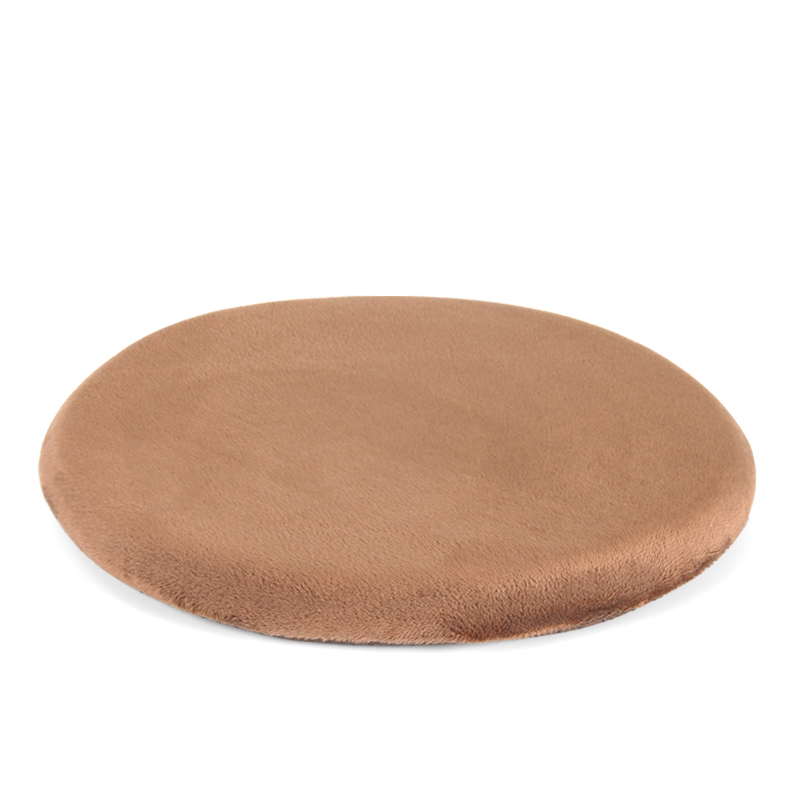 新款小圆垫记忆棉坐垫海绵椅子垫防滑红木圆凳子圆形实木椅垫 直径33cm 驼色
