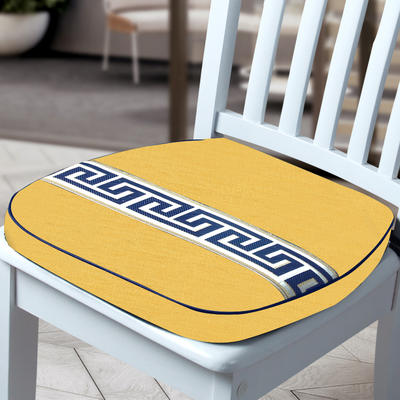 新款新中式餐椅垫防滑座垫记忆棉坐垫 40*42*4cm 亮黄色